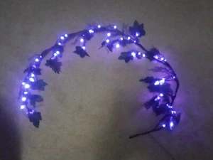 Halloween Decorations. Black Ivy with 8 function purple led lights 6' - Picture 1 of 5