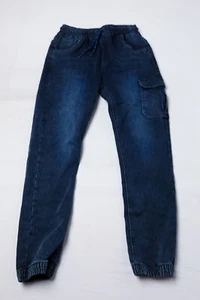 Reserved Unisex Kids Stretch Knit Denim Tapered Jeans EJ1 Blue Size 13 Years NWT - Picture 1 of 4