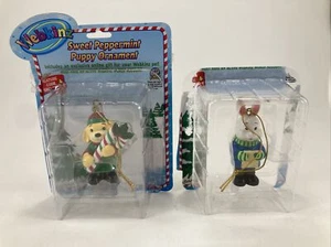 Webkinz Puppy SWEET PEPPERMINT PUPPY & Rabbit SOUNDS OF THE SEASON Ornaments - Picture 1 of 4