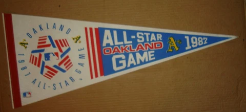 MLB All Star Game~1987 Oakland ~Vintage Licensed Pennant (Athletics) Cover