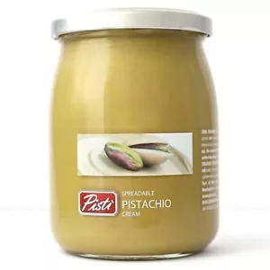 2 x Pisti Sicilian Pistachio Cream Spread - Spreadable Paste Jar 600g - Picture 1 of 3