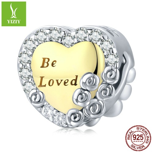 VALENTINO Braccialetti Moda Donna Autentici Argento Sterling 925 Cuore Dorato Zirconi Charm Fit