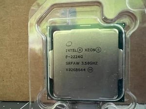 Intel Xeon E-2224G 4-Cores SRFAW 3.50GHz 8MB Cache CPU Processor Open Box - Afbeelding 1 van 2
