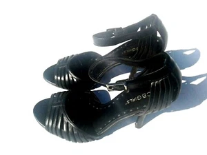 BCBGirls Black Open Toe Heel Sandals Size 6.5B/36.5 - Picture 1 of 7