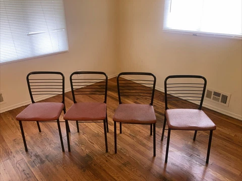 COSCO Fashionfold Hamilton folding chairs Vintage Retro Black & Red mid century Cover