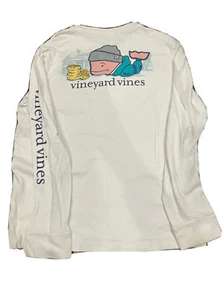 Vineyard Vines ski waffle whale long sleeve pocket tee kids size 7 - Picture 1 of 2