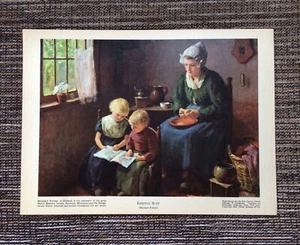 RARA STAMPA VINTAGE 1943 Bernhard (Bernard) Pothast in lino: tenersi occupati - Foto 1 di 2