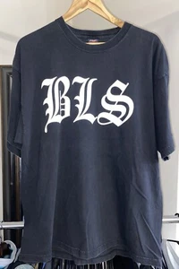 Camisa De Colección Y2K Etiqueta Negra Sociedad Para Hombres XL Doble Lado Gráfico Calavera BLS Zak - Imagen 1 de 8