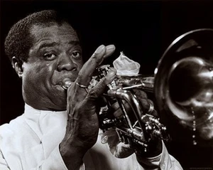 Louis Armstrong de William Gottlieb - Póster de arte vintage de música jazz - - Imagen 1 de 3