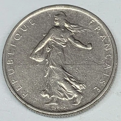 # C8628 MOEDA DA FRANÇA, 1/2 FRANCO 1965 - Imagem 1 de 2