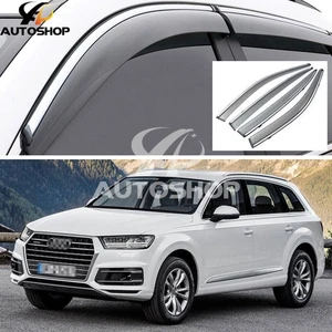4P Side Window Deflector Visors Sun Rain Guards Vent Shade for Audi Q7 2016-2022 - Picture 1 of 8