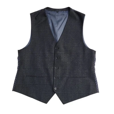 Joe Browns Grey Check Smart Casual Formal Waistcoat Men's XL 44" - Image 1 of 4