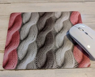 3D Knitted Design Pattern Custom Non Slip Mouse Pad 8.7inx7in - Image 1 of 4