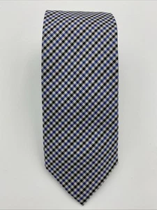 Ben Sherman Blue Black White Plaid Tie - Picture 1 of 6