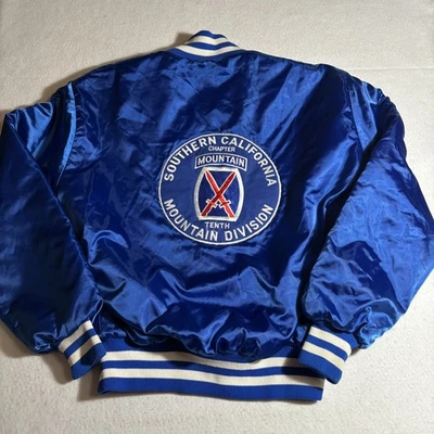 Vintage Southern California 10th Mountain Division Jacket Mens Large Satin 80s - Image 1 of 4