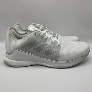 Adidas Women’s Size 8.5 Crazyflight Volleyball Shoes White Silver Grey IG3970 - Picture 1 of 7