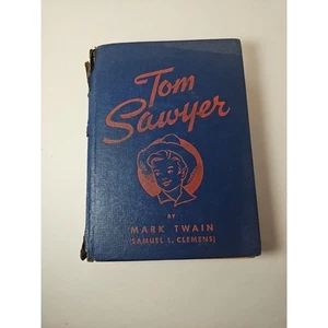 Tom Sawyer 1944 by Mark Twain Illustrated HC Vintage Blue Book Vintage See Photo - Picture 1 of 10