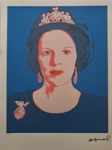Andy Warhol Signed - Queen Beatrix of the Netherlands - Certificate Leo Castelli - Picture 1 of 5