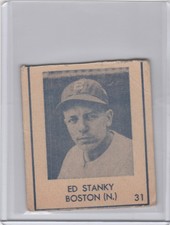 1948 R346 Blue Tint #31 Ed Stanky Boston Braves