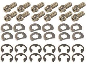 Stage 8 8911A Locking Header Bolts - Small Block Chevy Set of 12pc 3/8"-1" Long