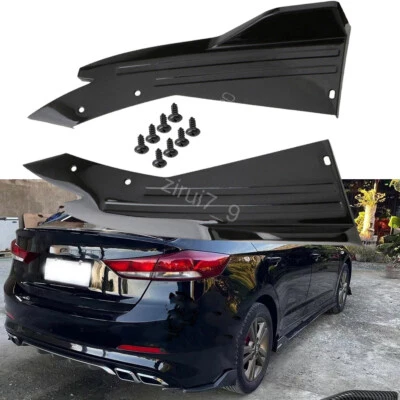 For Hyundai Elantra Black Rear Bumper Lip Side Splitter Canard Diffuser Body Kit - Изображение 1 из 4