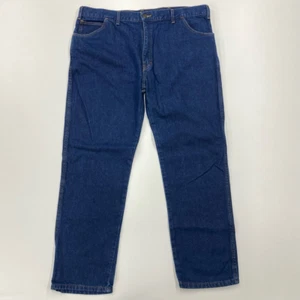 Saddle King klassische gerade Herrenjeans blau 5 Taschen dunkel gewaschen Denim 42x30 - Bild 1 von 12