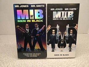 Men in Black (1997) & Men in Black II (2002l VHS Lot Tested Will Smith Sci-Fi  - Picture 1 of 5