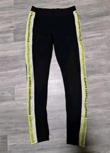 H&M dicke Leggings Jerseyleggings Leggin Hose schwarz neongrün ❤❤ ❤ ❤ ❤ Gr. 170 - Bild 1 von 6