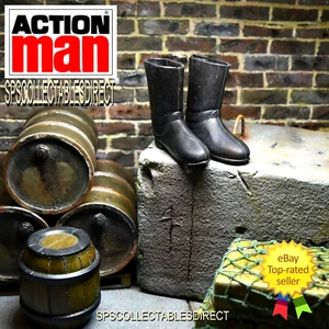 Action Man Vintage Palitoy German Stormtrooper Jack Boots c1966-69 FREE POST UK - Picture 1 of 24