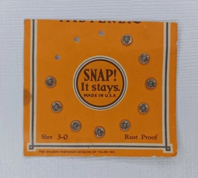 Sujetadores Wilson vintage Snap It Stays talla 3-0 a prueba de óxido Foto 1 de 2