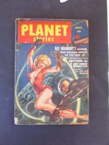 KELLY FREAS COVER SIGNED PLANET STORIES 1953/11 BEYOND THE X ECLIPTIC FOX HOLDEN - Picture 1 of 3