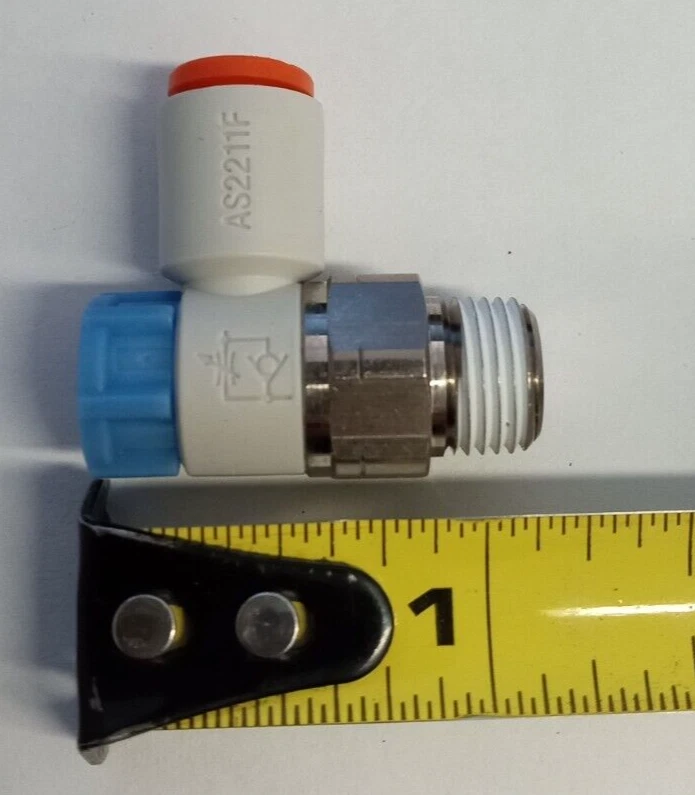 SMC AS2211F-N01-07SA 1/4"x1/8"NPT push-to-connect speed controller **10-pack** - Image 1 of 4