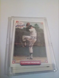 Jim Catfish Hunter 1993 Nabisco All Star signierte Baseballkarte Echtheitszertifikat kostenloser Versand - Bild 1 von 2