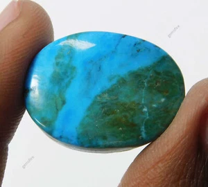 Piedra preciosa suelta CERTIFICADA 36,75 quilates natural azul turquesa brillante corte ovalado - Imagen 1 de 13