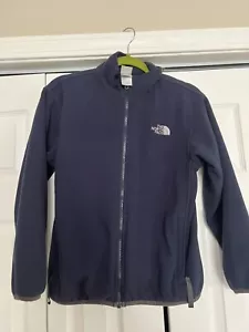 Boy's The North Face Blue Fleece Zip Up Jacket Shell Sz Large Great 4 3 Seasons - Picture 1 of 4