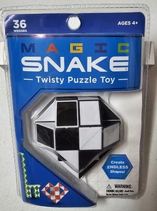 Magic Snake ~ Black ~ Twisty Puzzle Nostalgic Toy Create Endless Shapes - Picture 1 of 2