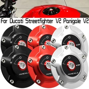 For Ducati PANIGALE V2 2020-2024 2021 Motorcycle Keyless Fuel Tank Gas Cap Cover - Picture 1 of 15