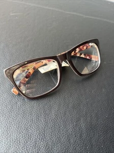 New Christian Siriano Brown Pattern Eyeglass Frame 54-19-140, MSRP:$88.00 - Picture 1 of 11