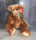 Ty Beanie Babies Skootch Red hair Green Bow Teddy Bear Plush Retired 5037