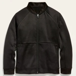 NEW! Old Navy BOYS’ TECHIE FLEECE FULL-SIZE BOMBER JACKET — Black, S (6/7) - Picture 1 of 10