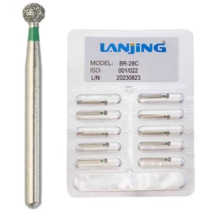 Fresas dentales diamante FG bola redonda BR-28C grano grueso fresa de alta velocidad - Imagen 1 de 4