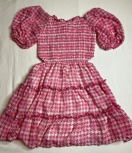 Girls Art Class Pink Dress Built In Slip With Eyelet Sides Size XL 14 - Picture 1 of 9