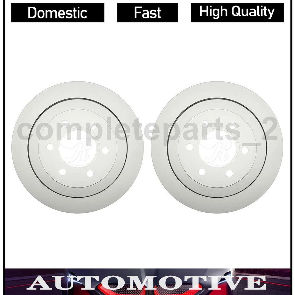 2 Rear Brake Rotors Fits Ford Expedition 5.4L 3.5L Lincoln Navigator 5.4L 3.5L_ - Image 1 of 4