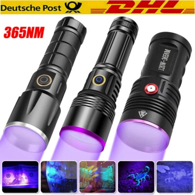 120W UV Taschenlampe Schwarzlicht Lampe Taschenlicht 365nm Bernstein Handlampe