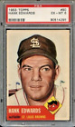 1953 Topps Baseball Card #90 ? Hank Edwards, St. Louis Browns ? PSA EX-MT 6