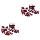 2 Pairs Indoor Boots Novelty Socks Christmas Stockings and Deer