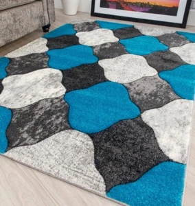 Alfombras grandes azul azulado populares debajo de la cama alfombra pequeña gris oscuro mezcla pasillo tapetes - Imagen 1 de 7