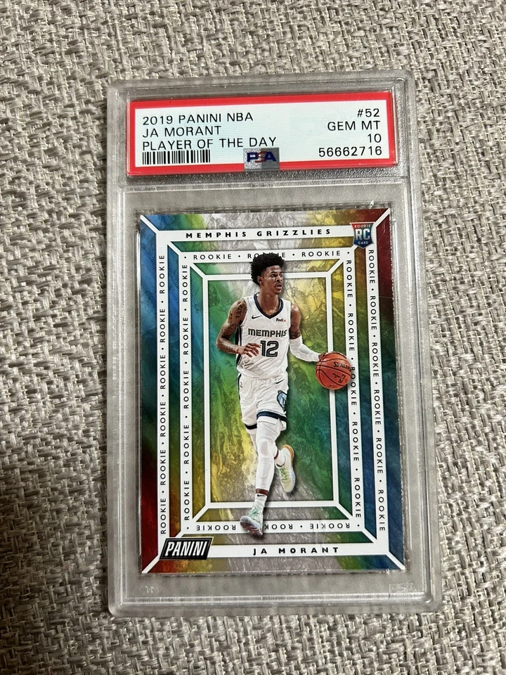 2019-20 Panini Player Of The Day Ja Morant Silver Rookie RC #52 PSA 10 GEM MINT - Image 1 of 1