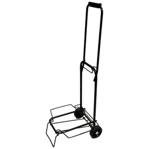 Lightweight Folding Hand Trolley 25kg Capacity Luggage Cart Black - Picture 1 of 4