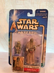 Star Wars Attack of The Clones Female Tuscan Raider +Child Carded 2001 - Picture 1 of 2
